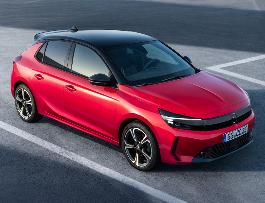 Profil dynamique de l’Opel Corsa en mouvement